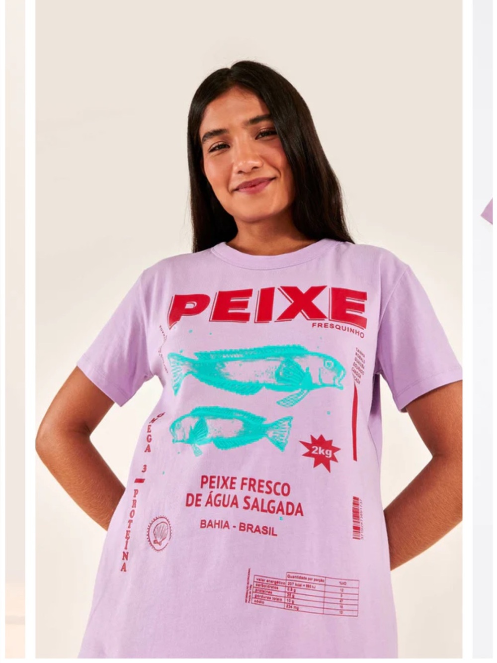 Farm rio Lilac Peixe T-Shirt size small nwot